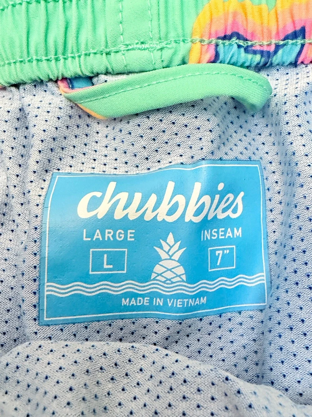 Chubbies Aqua Shark Print Swim Trunks